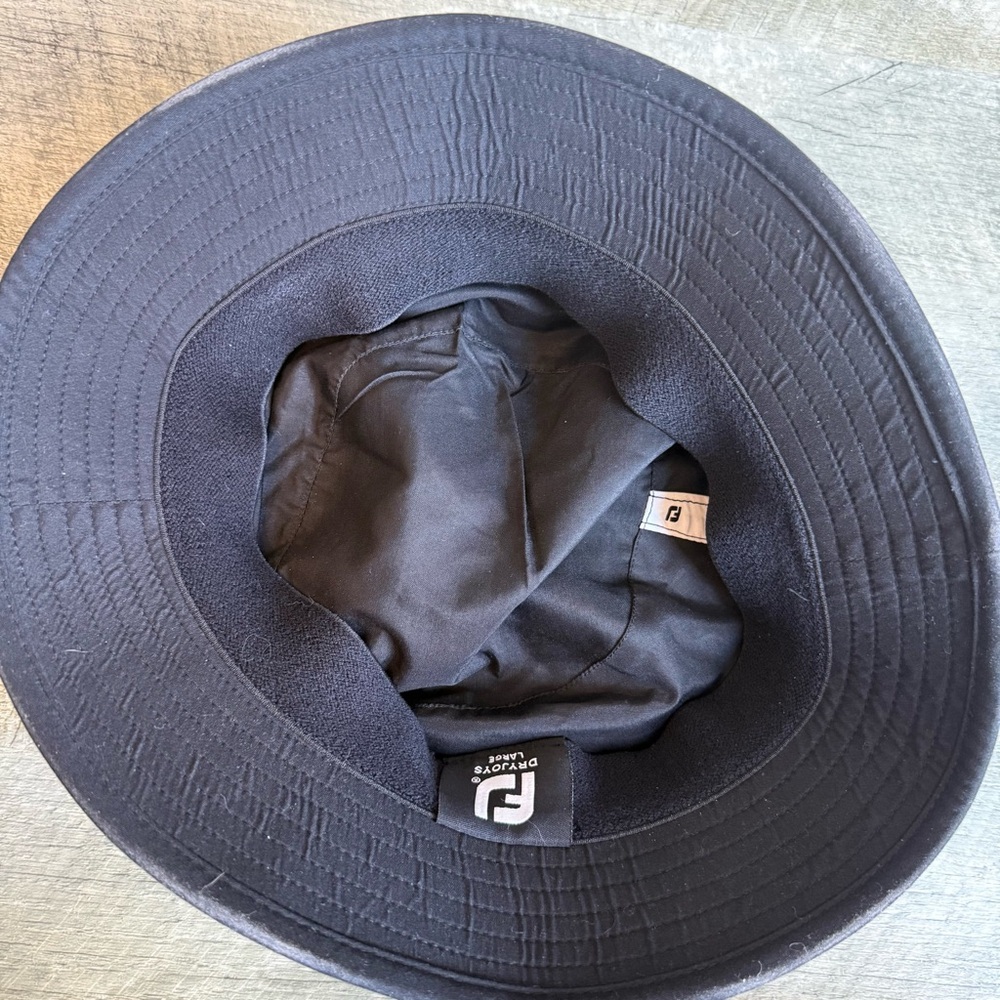 FootJoy DryJoys Hat Bucket Fitted Mens Large Black Golf Rain Waterproof - Picture 5 of 8